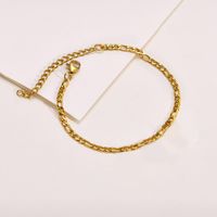 IG Style Simple Style Solid Color 201 Stainless Steel 18K Gold Plated Bracelets In Bulk main image 3