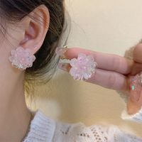 1 Pair Casual Simple Style Flower Flowers Copper Alloy Ear Studs main image 1