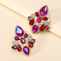 Retro Lady Simple Style Water Droplets Rhinestone Inlay Artificial Gemstones Women's Drop Earrings main image 9