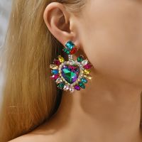 Glam Heart Shape Glass Women's Drop Earrings main image 1