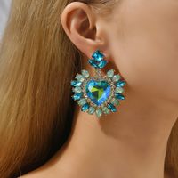 Glam Heart Shape Glass Women's Drop Earrings main image 5