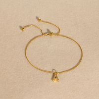 IG Style Letter Copper Plating Inlay Zircon Women's Anklet main image 4