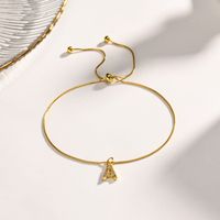 Simple Style Letter Gold Plated Zircon Bracelets In Bulk main image 3