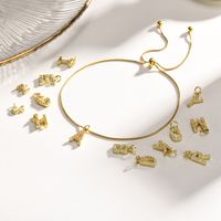 Simple Style Letter Gold Plated Zircon Bracelets In Bulk main image 1