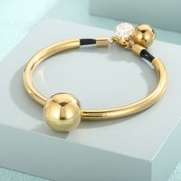 Elegant Retro Solid Color Titanium Steel 18K Gold Plated Bracelets In Bulk main image 5