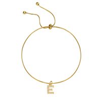 Simple Style Letter Gold Plated Zircon Bracelets In Bulk sku image 5