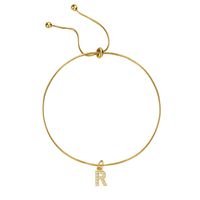 Simple Style Letter Gold Plated Zircon Bracelets In Bulk sku image 18