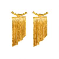 1 Pair Elegant Exaggerated Shiny Tassel Plating Alloy Silver Plated Drop Earrings main image 2