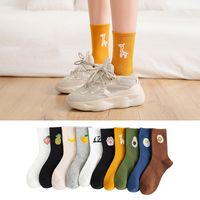 Women's Casual Animal Fruit Cotton Crew Socks A Pair main image 1