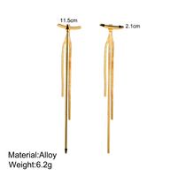 1 Pair Elegant Exaggerated Shiny Tassel Plating Alloy Silver Plated Drop Earrings sku image 1