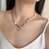 Streetwear Korean Style Heart Shape Stainless Steel Necklace sku image 6