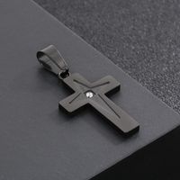 Hip-Hop Cross Solid Color Stainless Steel Plating 18K Gold Plated Charms main image 3