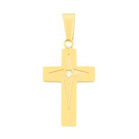 Hip-Hop Cross Solid Color Stainless Steel Plating 18K Gold Plated Charms sku image 6