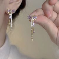 1 Pair Sweet Heart Shape Flower Inlay Metal Artificial Pearls Artificial Diamond Earrings sku image 19