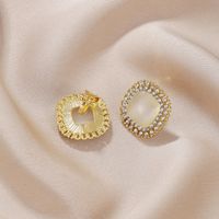 1 Pair Sweet Streetwear Flower Plating Inlay Alloy Artificial Gemstones Artificial Pearls Drop Earrings Ear Studs sku image 19