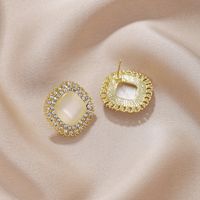 1 Pair Sweet Streetwear Flower Plating Inlay Alloy Artificial Gemstones Artificial Pearls Drop Earrings Ear Studs sku image 16