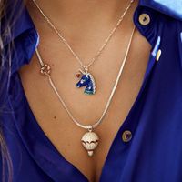 Elegant Classic Style Heart Shape Stainless Steel Copper 18k Gold Plated Pendant Necklace In Bulk main image 3