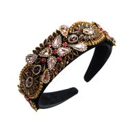 Elegant Flower Cloth Inlay Rhinestones Hair Band main image 6