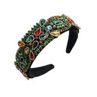 Elegant Flower Cloth Inlay Rhinestones Hair Band sku image 1