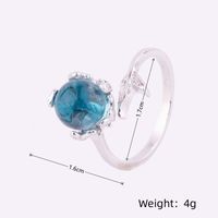 Elegant Fish Tail White Gold Plated Resin Alloy Wholesale Open Rings main image 3