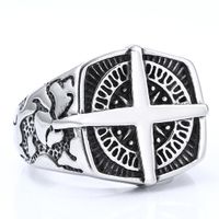 Punk Cross 304 Stainless Steel Unisex Rings main image 6