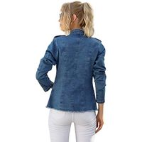 Women's Classic Style Solid Color Single Breasted Coat Denim Jacket main image 4