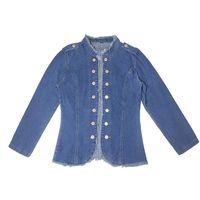 Women's Classic Style Solid Color Single Breasted Coat Denim Jacket main image 2