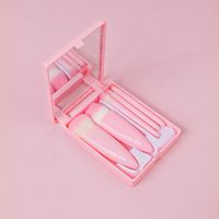 Simple Style Pink Artificial Fiber Plastic Plastic Handgrip Makeup Tool Sets 1 Set sku image 2