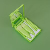Simple Style Pink Green Artificial Fiber Plastic Handgrip Makeup Brushes 1 Set sku image 3