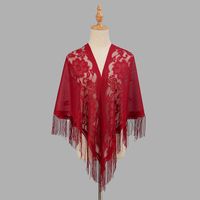 Women's Sweet Solid Color Polyester Lace Silk Scarf sku image 6