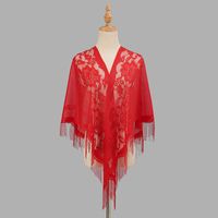 Women's Sweet Solid Color Polyester Lace Silk Scarf sku image 7