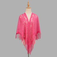 Women's Sweet Solid Color Polyester Lace Silk Scarf sku image 8