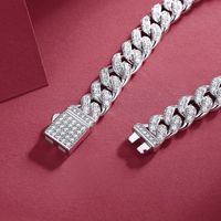 Einfacher Stil Einfarbig Sterling Silber Inlay Moissanit Armbänder main image 2