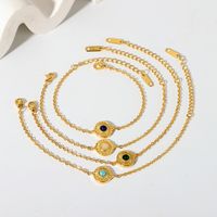 Wholesale Jewelry Elegant Vintage Style Lady Round 304 Stainless Steel Turquoise Inlay Bracelets main image 1
