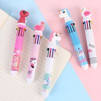 Creative Stationery Ten-color Cartoon Student  Retractable Ballpoint Pen main image 2