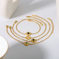 Wholesale Jewelry Elegant Vintage Style Lady Round 304 Stainless Steel Turquoise Inlay Bracelets main image 8
