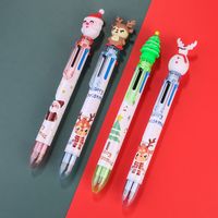 Christmas Gift Cartoon 6 Color Retractable Ballpoint Pen main image 4