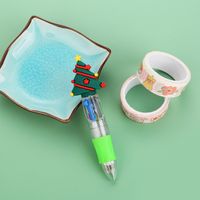 Christmas Mini Four-color Ballpoint Pen Cartoon  Pressing Pen Student Gift sku image 15