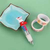 قلم حبر جاف صغير بأربعة ألوان للكريسماس قلم ضغط كرتوني هدية للطلاب sku image 17