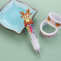 Christmas Mini Four-color Ballpoint Pen Cartoon  Pressing Pen Student Gift sku image 10