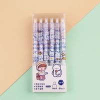 Cartoon  Boxed Gel Pen Cute Black Pressing Pen Student School Supplies sku image 1