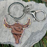 Ethnic Style Cowboy Style Animal Alloy Leather Inlay Rhinestones Unisex Bag Pendant Keychain main image 4