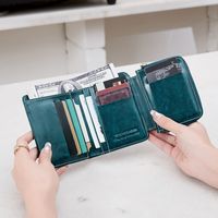 Women's Solid Color Pu Leather Buckle Coin Purses main image 4