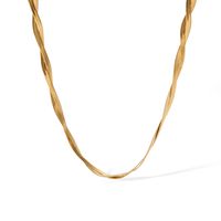 304 Stainless Steel 18K Gold Plated Luxurious Streetwear Plating Solid Color Necklace main image 2