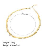 304 Stainless Steel 18K Gold Plated Luxurious Streetwear Plating Solid Color Necklace sku image 1