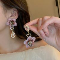 1 Pair Japanese Style Flower Cloth Drop Earrings sku image 6