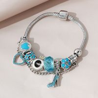 Casual Heart Shape Alloy Copper Inlay Artificial Gemstones Bracelets main image 4