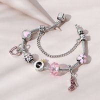 Casual Heart Shape Alloy Copper Inlay Artificial Gemstones Bracelets main image 1