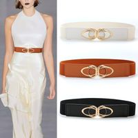 Sweet Solid Color Pu Leather Alloy Women's Leather Belts main image 1