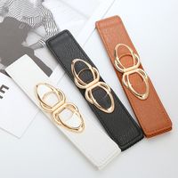 Sweet Solid Color Pu Leather Alloy Women's Leather Belts main image 3